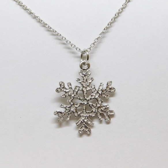 snow crystal necklace (rhodium plating) 第3張的照片