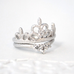 tiara set ring (rhodium plating) 1枚目の画像