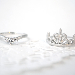 tiara set ring (rhodium plating) 第2張的照片