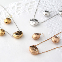 ishikoro necklace (pink gold plating)【受注生産】 3枚目の画像