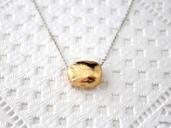 ishikoro necklace (gold plating)【受注生産】 2枚目の画像