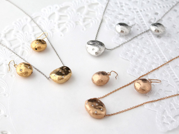 ishikoro necklace (gold plating)【受注生産】 4枚目の画像