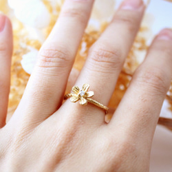 Petit fluer ring (one/gold plating) 第4張的照片