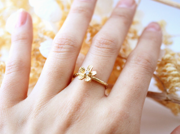 Petit fluer ring (one/gold plating) 第4張的照片