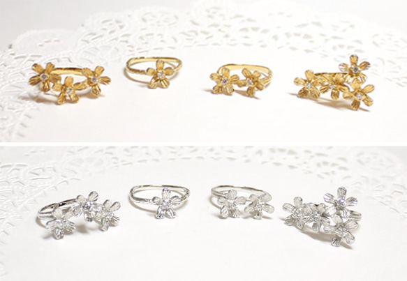 Petit fluer ring (one/gold plating) 第5張的照片