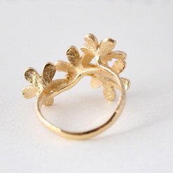 Petit fluer ring ( four/gold plating) 第3張的照片