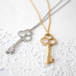 key necklace (rhodium plating) 第3張的照片