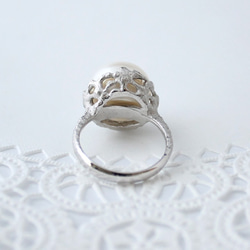 cup cake ring (rhodium plating/white) 第3張的照片