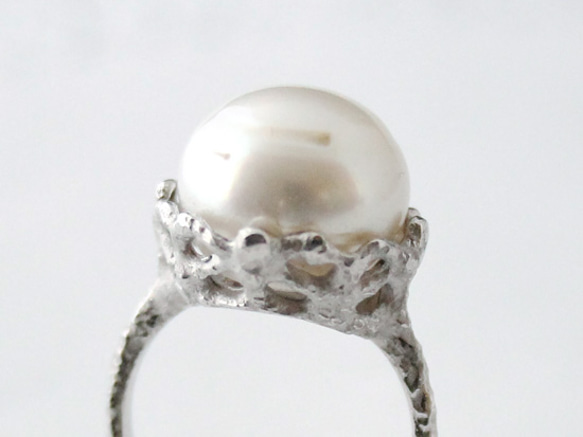 cup cake ring (rhodium plating/white) 第4張的照片