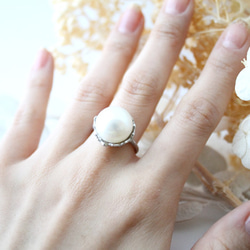 cup cake ring (rhodium plating/white) 第5張的照片