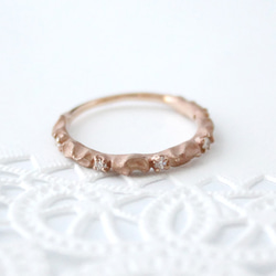 lace＆diamond ring (pink gold plating) 第1張的照片