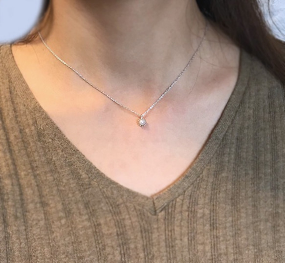 Akoya pearl necklace (rhodium plating) 第4張的照片