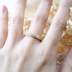 Half eternity CZ ring A(gold plating) 第5張的照片