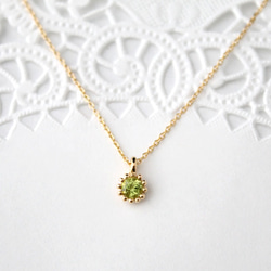 Peridot necklace (gold plating) 第1張的照片