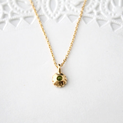 Peridot necklace (gold plating) 第3張的照片