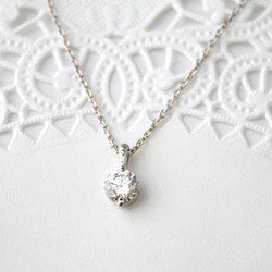 CZ necklace (rhodium plating) 1枚目の画像