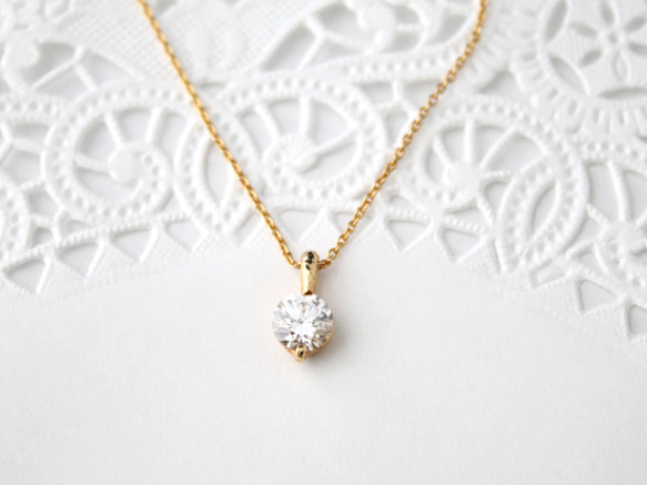 CZ necklace (gold plating)《受注生産》 1枚目の画像