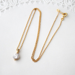 CZ necklace (gold plating)《受注生産》 2枚目の画像