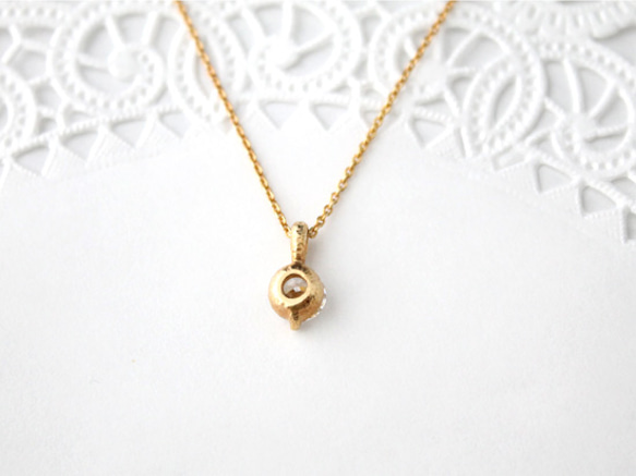 CZ necklace (gold plating)《受注生産》 3枚目の画像