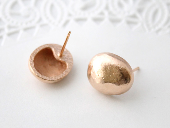 ishikoro pierce  (pink gold plating) 【受注生産】