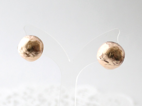 ishikoro pierce circle  (pink gold plating) 【受注生産】