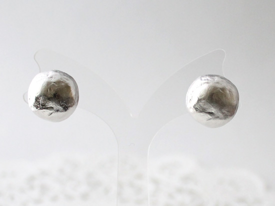 ishikoro pierce circle  (rhodium plating)【受注生産】