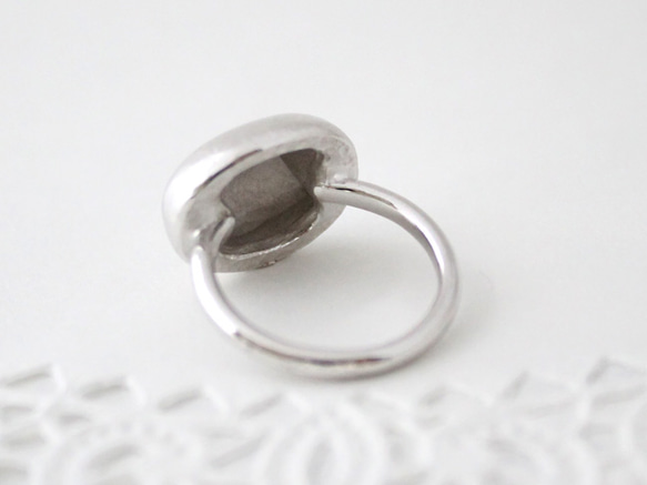 ishikoro ring(rhodium plating) 2枚目の画像