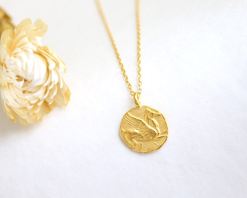 ミニコインネックレス・Pegasus(ペガサス）【K24純金メッキ