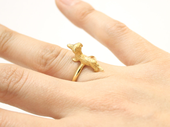 Dachshund ring (gold plating)【受注制作】 2枚目の画像