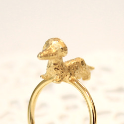 Dachshund ring (gold plating)【受注制作】 3枚目の画像