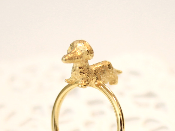 Dachshund ring (gold plating)【受注制作】 3枚目の画像