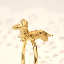 Dachshund ring (gold plating)【受注制作】 4枚目の画像