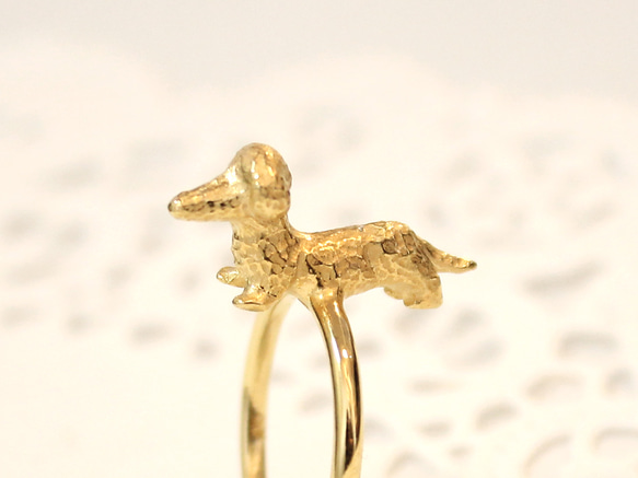 Dachshund ring (gold plating)【受注制作】 4枚目の画像