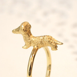 Dachshund ring (gold plating)【受注制作】 5枚目の画像