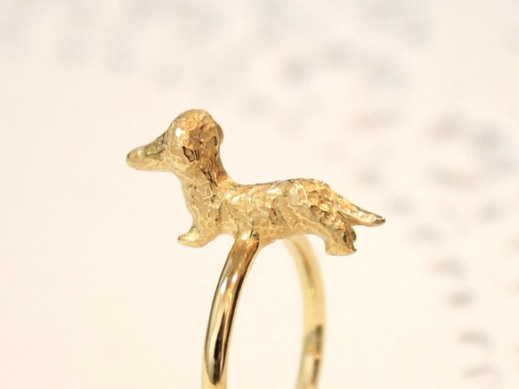 Dachshund ring (gold plating)【受注制作】 5枚目の画像