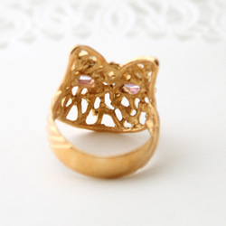 cat＆amethyst ring (gold plating) 第5張的照片