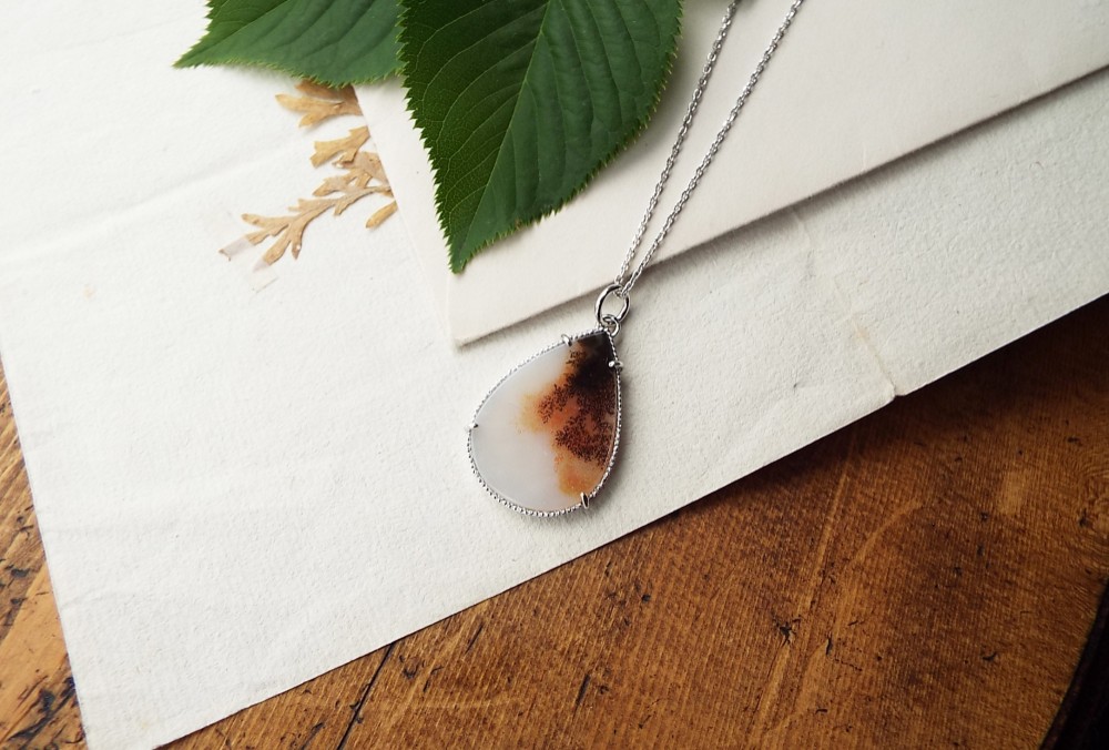 【一点物】デンドリティックアゲートのネックレス