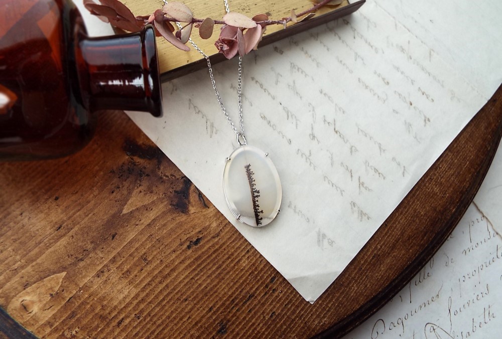 【一点物】デンドリティックアゲートのネックレス