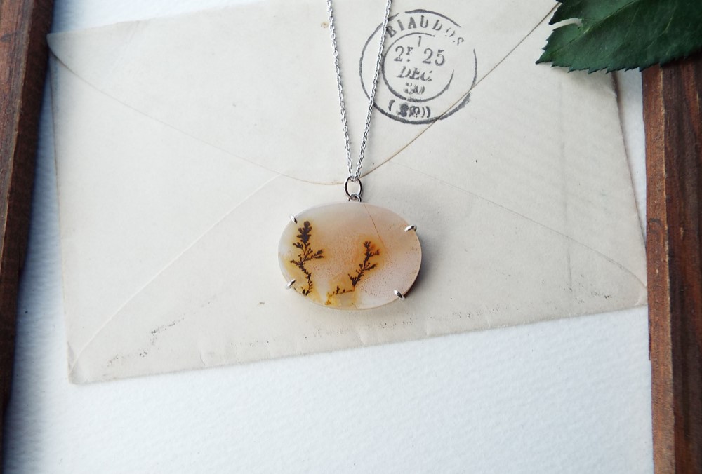 【一点物】デンドリティックアゲートのネックレス