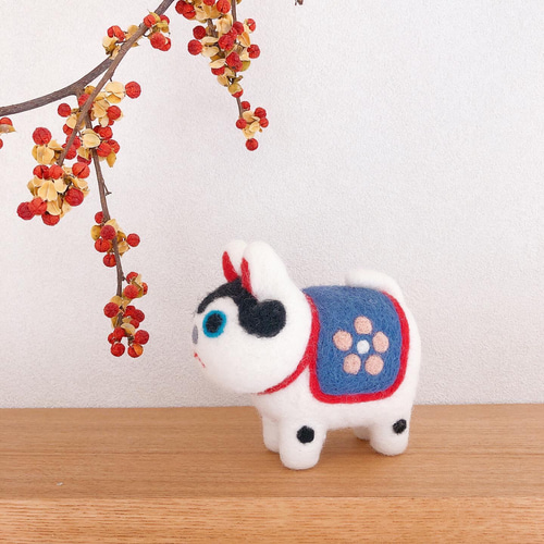 羊毛フェルトの犬張子 羊毛フェルト woolwool 通販 11583622｜Creema