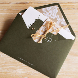 結婚式の招待状用 洋１封筒・濃緑【10枚入り】/INVI_EVL_0003 8枚目の画像