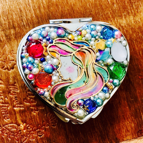 プリンセス コンパクトミラー アリエル 手鏡 サトモ 通販 4987448