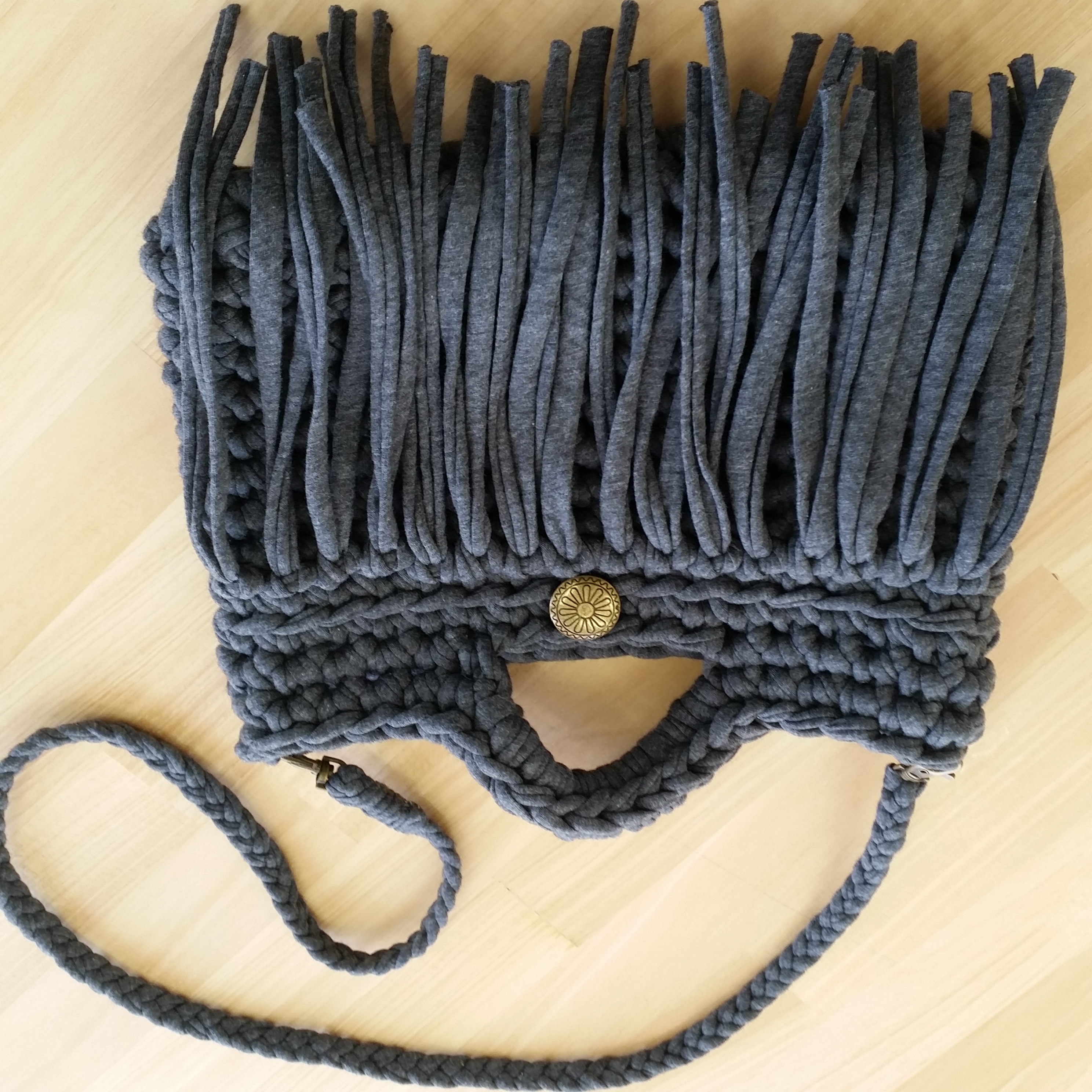 ズパゲッティバック ショルダーバック ズパゲッティ ショルダーバッグ 玉編み - メルカリ