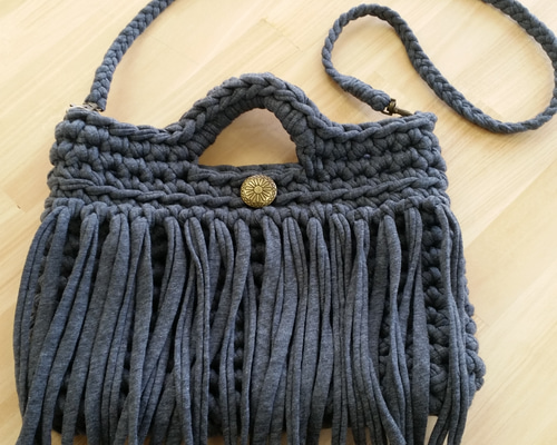 No.43】キッズ用/ロシアヤーン/Tシャツヤーン/ショルダーバッグ ロシア