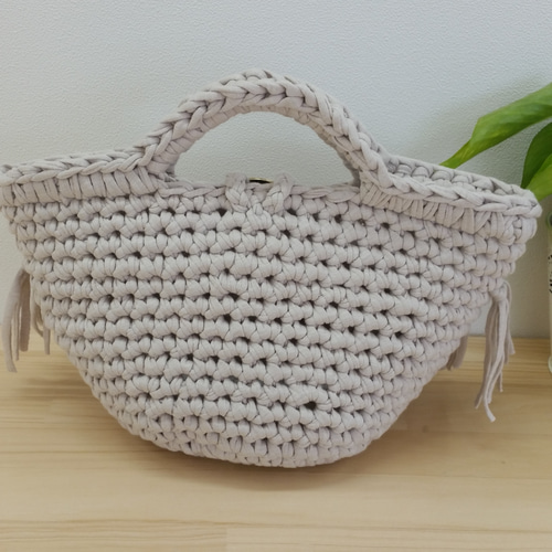 ズパゲッティ☆マルシェバッグ☆フリンジバッグ Tシャツヤーン その他