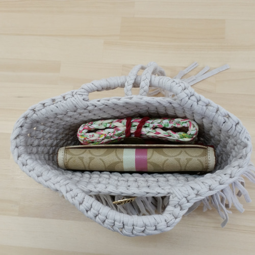 ズパゲッティ☆マルシェバッグ☆フリンジバッグ Tシャツヤーン その他