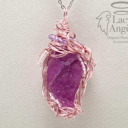 ピンクコバルトカルサイトペンダントトップ “アフロディーテ