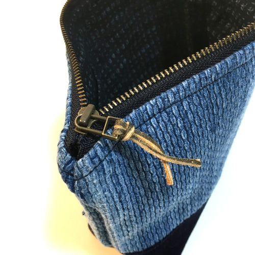 小判型ポーチ 剣道着 ハンドメイド 小銭入れ ビンテージ バッグ
