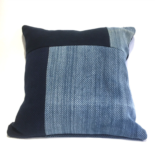 常吉さま専用　藍染古布四角繋ぎの座布団カバー 常吉さま専用 藍染古布四角繋ぎの座布団カバー 常吉さま専用