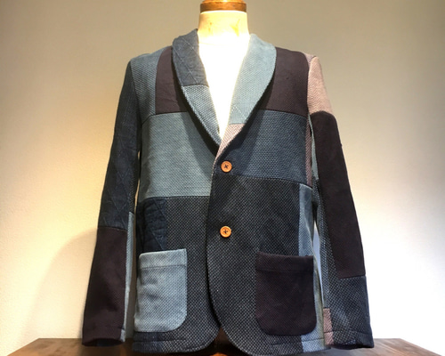 ✳︎藍染＊パッチワーク✳︎ジャケット✳︎リバーシブル＊剣道着＊絣＊ ✳︎藍染＊パッチワーク✳︎ジャケット✳︎リバーシブル＊剣道着